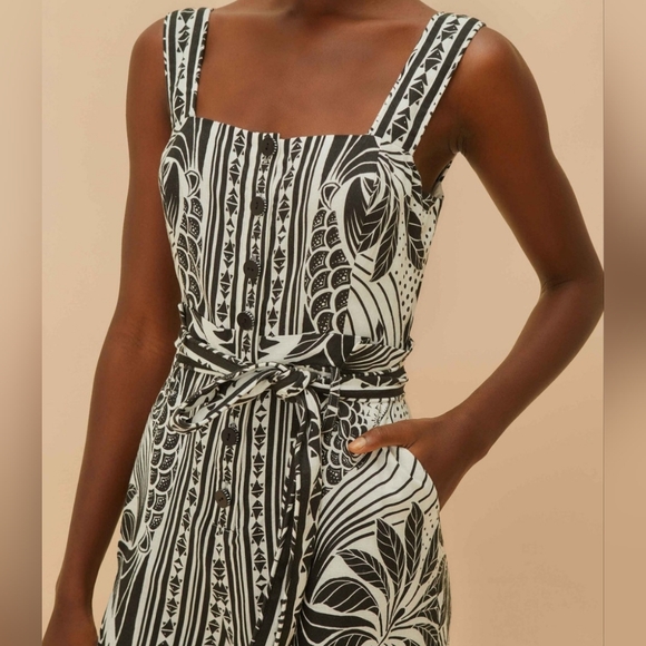 Farm Rio Linen Blend Romper - Picture 4 of 13